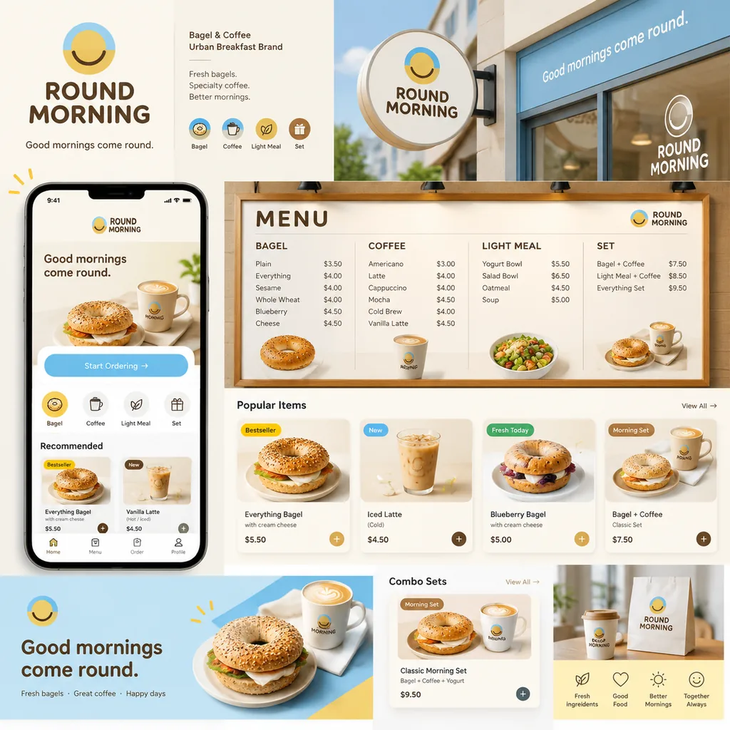 Bagel Café Menu & Ordering System Page