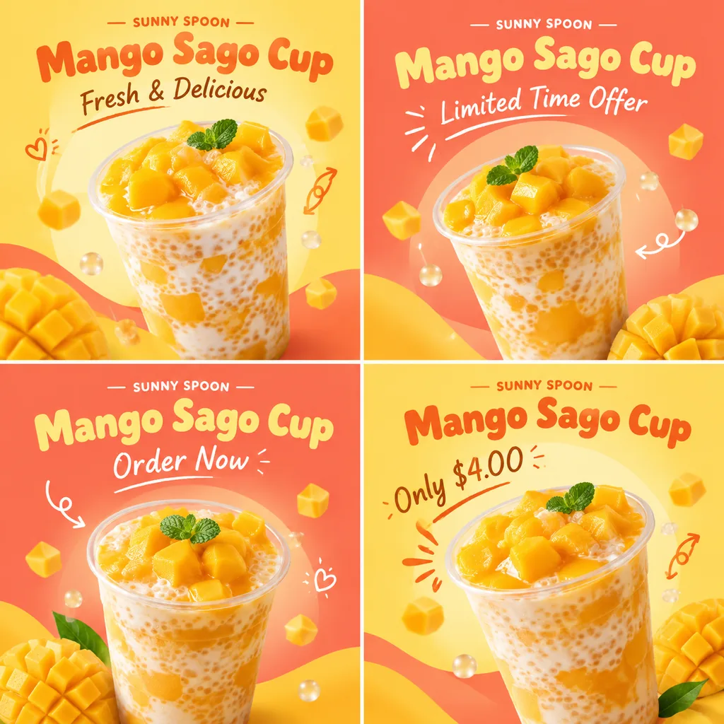 Café Dessert Social Post Pack