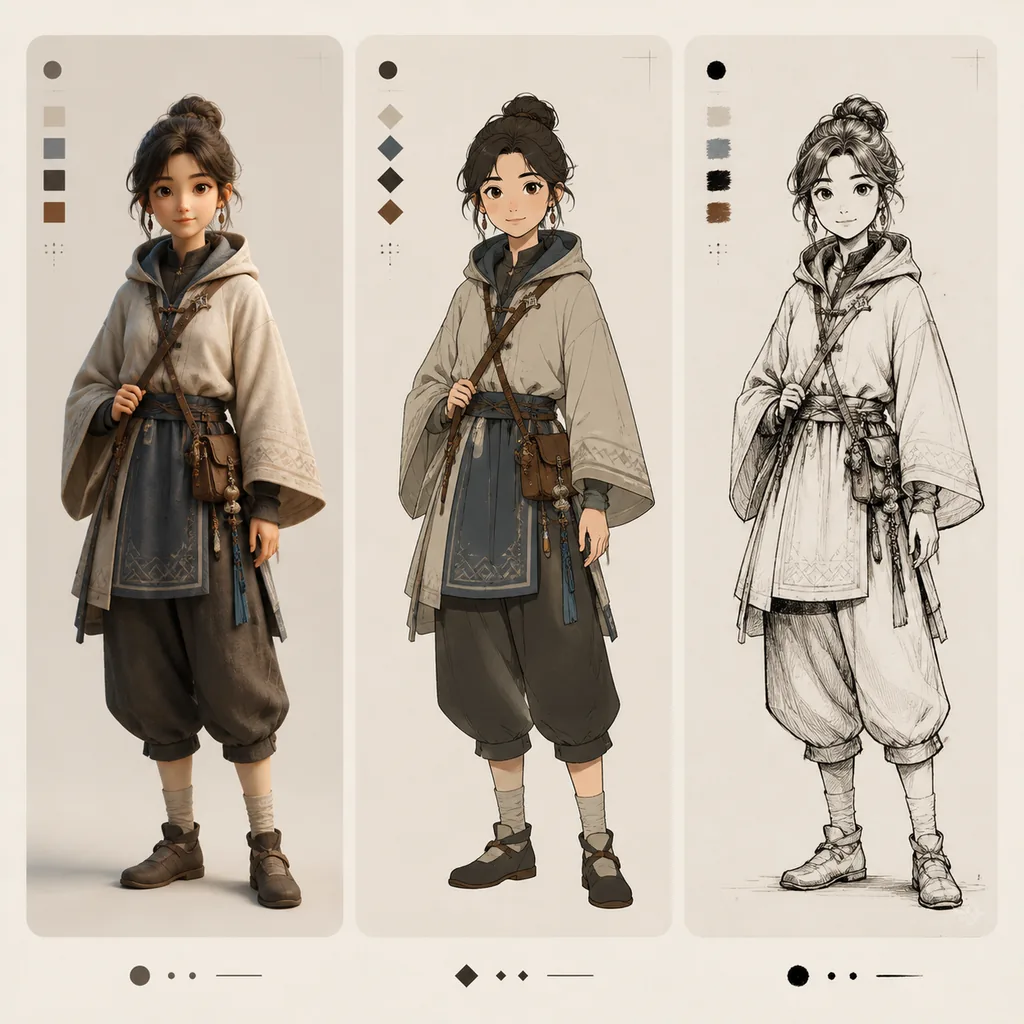 角色風格三欄資訊圖
