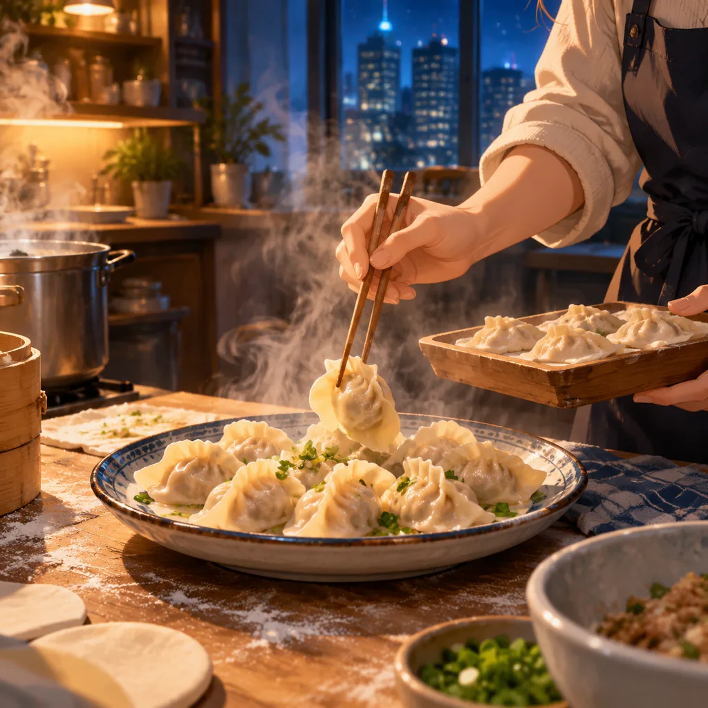 夜間餃子廚房關鍵幀