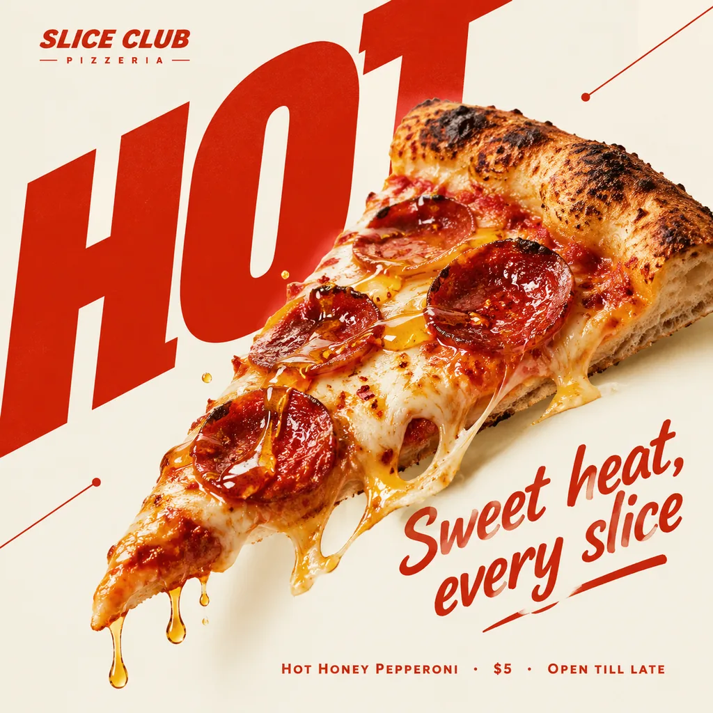 Food-Shape-Driven Typography Poster