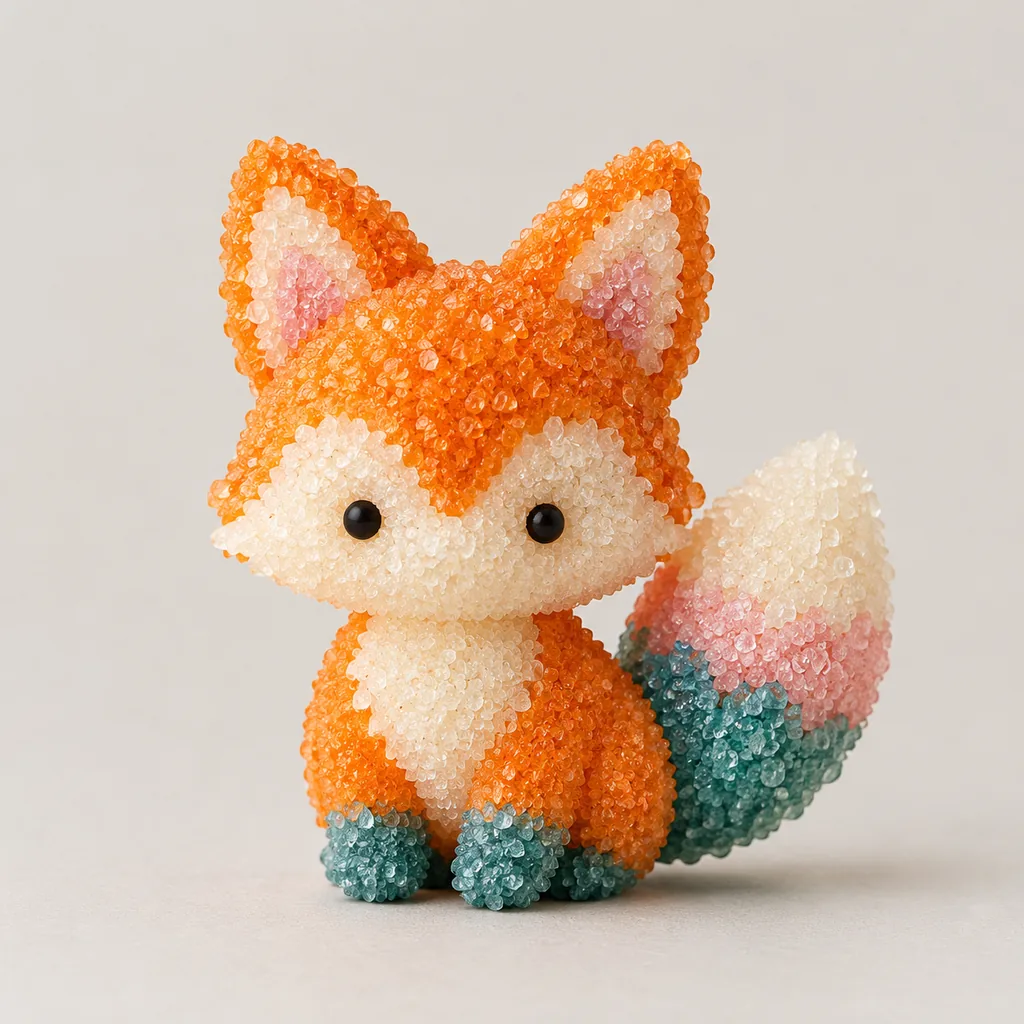 Salt Crystal Micro Sculpture Figure