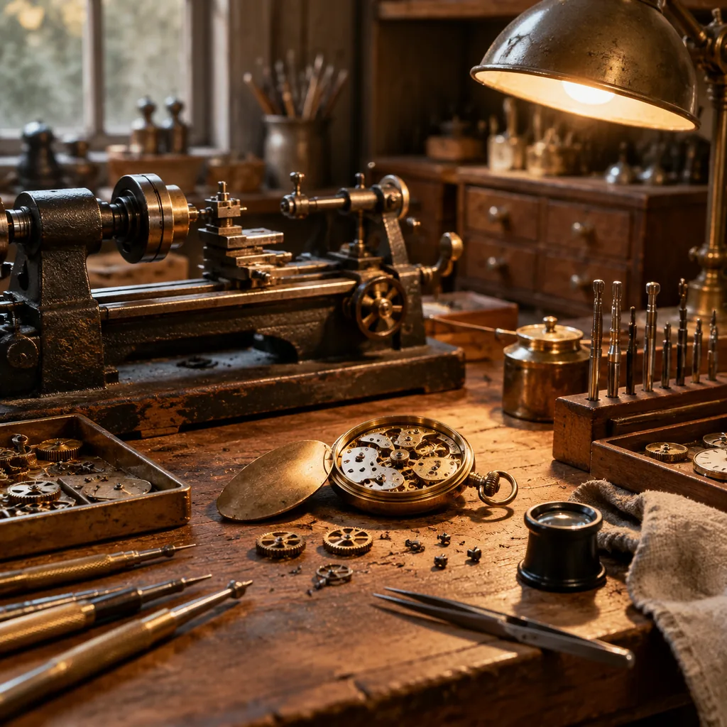 Vintage Watchmaker Lathe Workshop