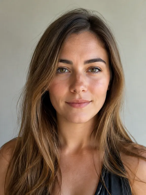 AI-generated reference image (fictional person/product)
