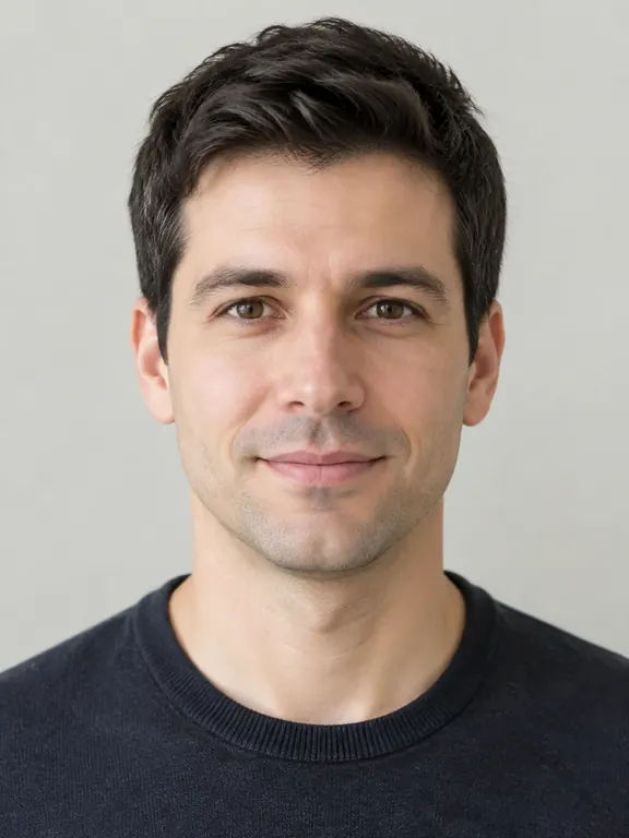 AI-generated reference image (fictional person/product)