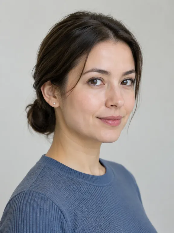 AI-generated reference image (fictional person/product)