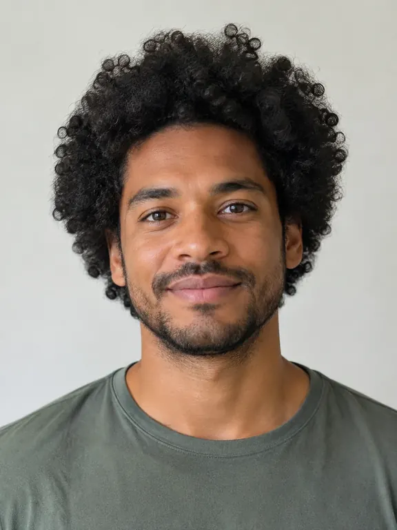 AI-generated reference image (fictional person/product)