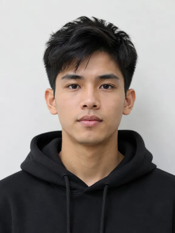AI-generated reference image (fictional person/product)