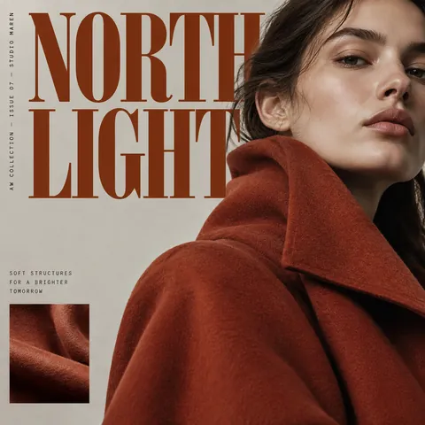 Asymmetric Editorial Fashion Poster Layout