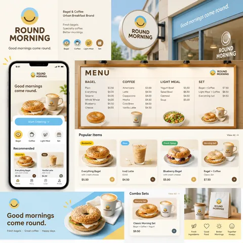 Bagel Café Menu & Ordering System Page