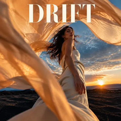 Billowing Silk Couture Fashion Poster