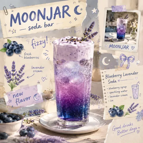 Blueberry Lavender Soda Scrapbook Poster