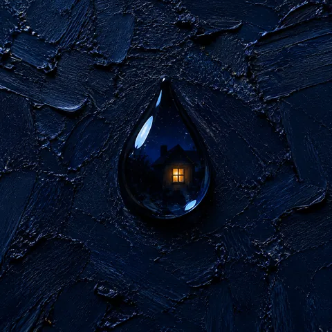 水滴中的夜窗