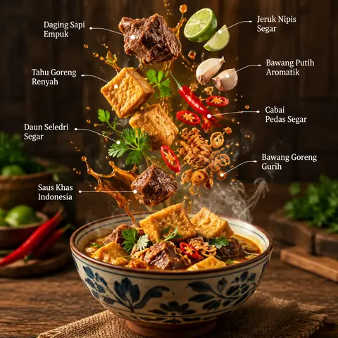 Exploded Dish Food Infographic with Floating Ingredients