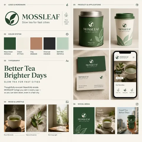 Fictional Brand Identity System Board