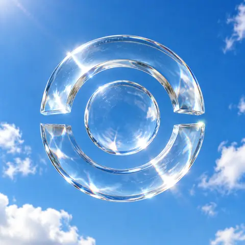 Giant Crystal Glass Logo Sculpture Ad Prompt