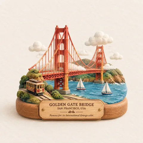 Handcrafted Landmark Miniature Travel Card