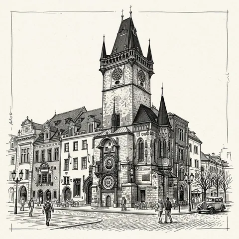 Ink Architectural Street Sketch