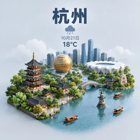 Isometric City Weather Card
