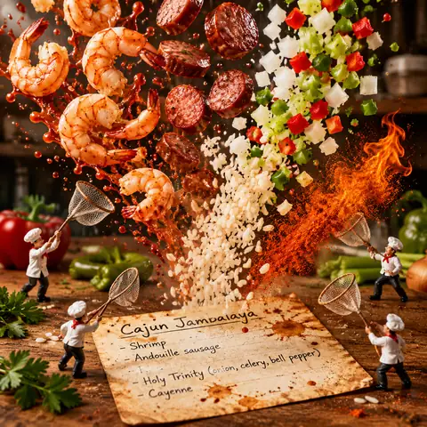 Jambalaya Recipe Card Ink Explosion