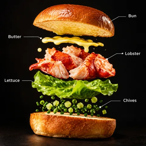 Lobster Roll Exploded Technical Labels