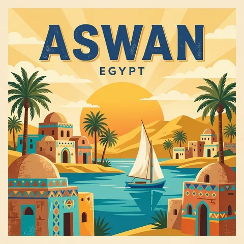 Mid-Century Vintage Travel Poster