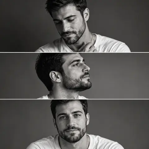 Monochrome Men's Fashion Editorial Triptych