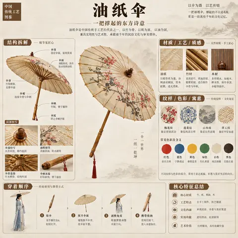 Museum-Style Chinese Heritage Breakdown Infographic