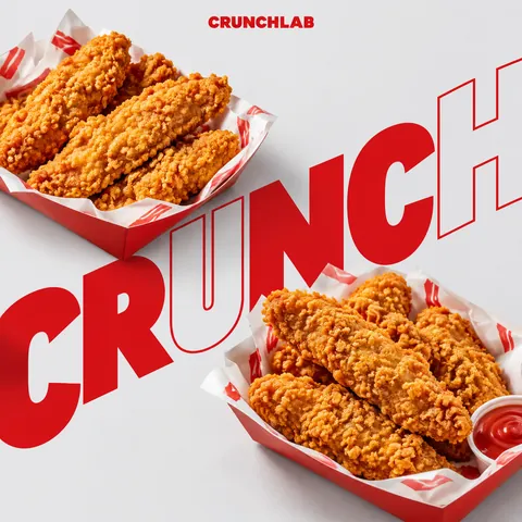 Oversized-Type Fast-Food Tray Poster