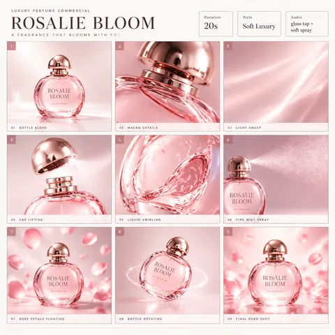 Perfume Commercial Storyboard Sheet