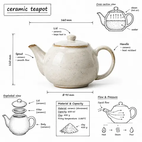 Photo with Technical Sketch Annotations Infographic