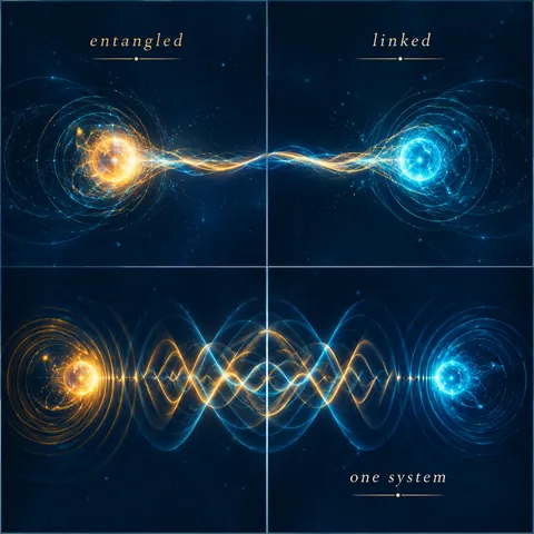 Quantum Entanglement Grid Concept Art