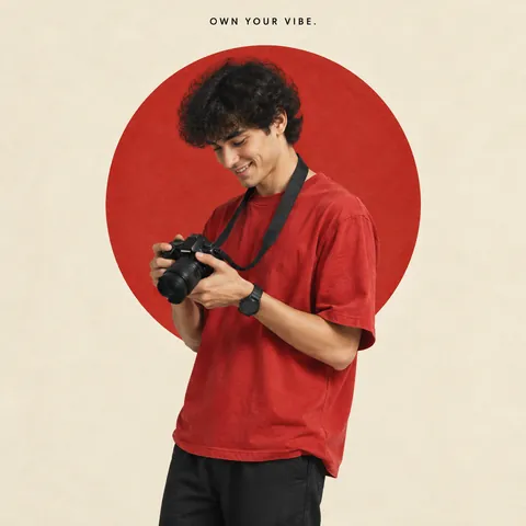 Red Circle Camera Editorial Portrait
