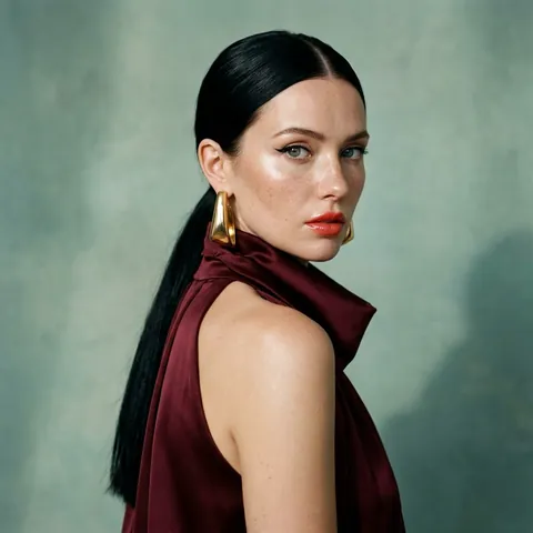 Sculptural Collar Couture Editorial Portrait