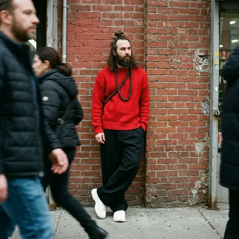 Sha Wujing Streetwear Street-Style Shot