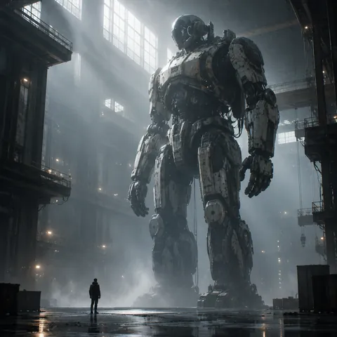 Silent Machine in a Misty Hall Keyframe