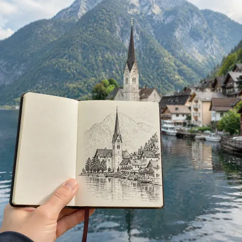 Sketchbook Landmark Aligned: Hallstatt