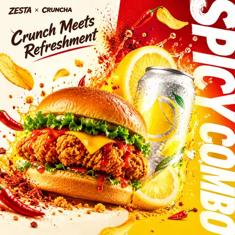 Spicy Combo Split-Background Poster