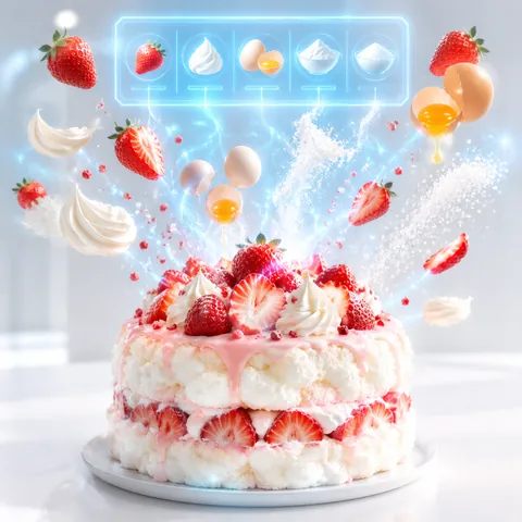 Strawberry Cloud Cake Hologram Reveal