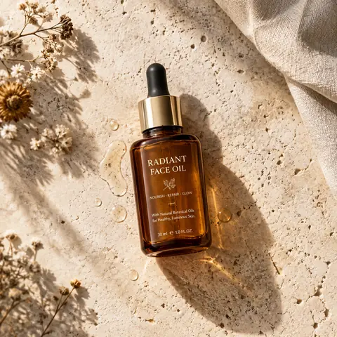 Top-Down Luxury Product on Textured Surface Prompt