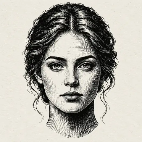 Woodcut Engraving Portrait Illustration Prompt